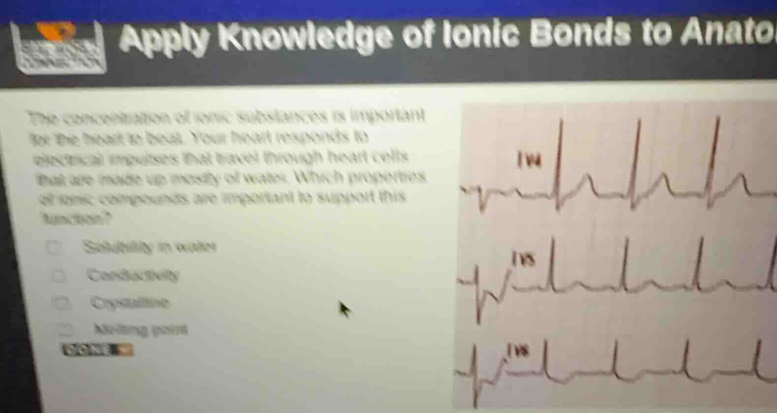apply knowledge of ionic bonds to anato the concentration of ionic subs…