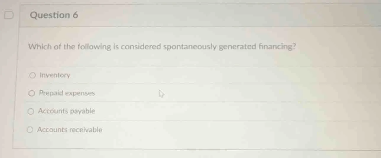 question 6 which of the following is considered spontaneously generated…