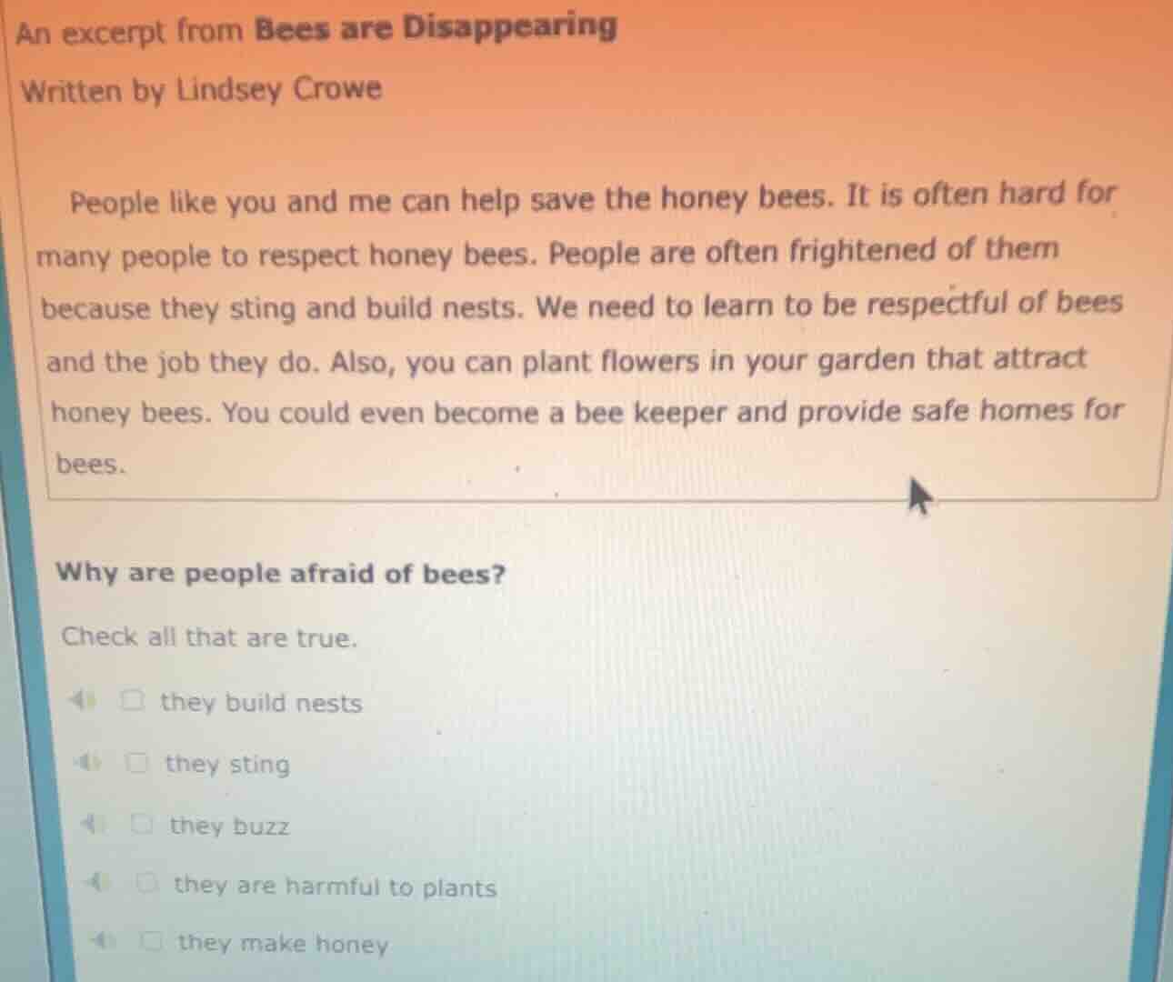 an excerpt from bees are disappearing written by lindsey crowe people l…