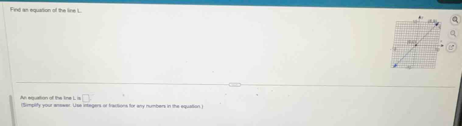 find an equation of the line l. an equation of the line l is \\(\\squar…