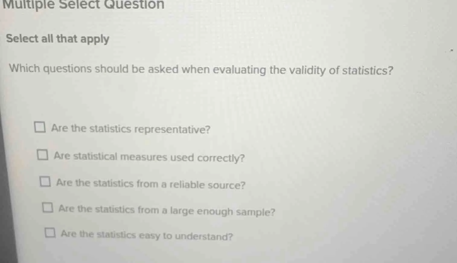 multiple select question select all that apply which questions should b…