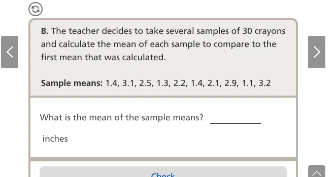 b. the teacher decides to take several samples of 30 crayons and calcul…