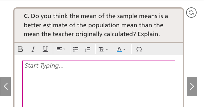 c. do you think the mean of the sample means is a better estimate of th…