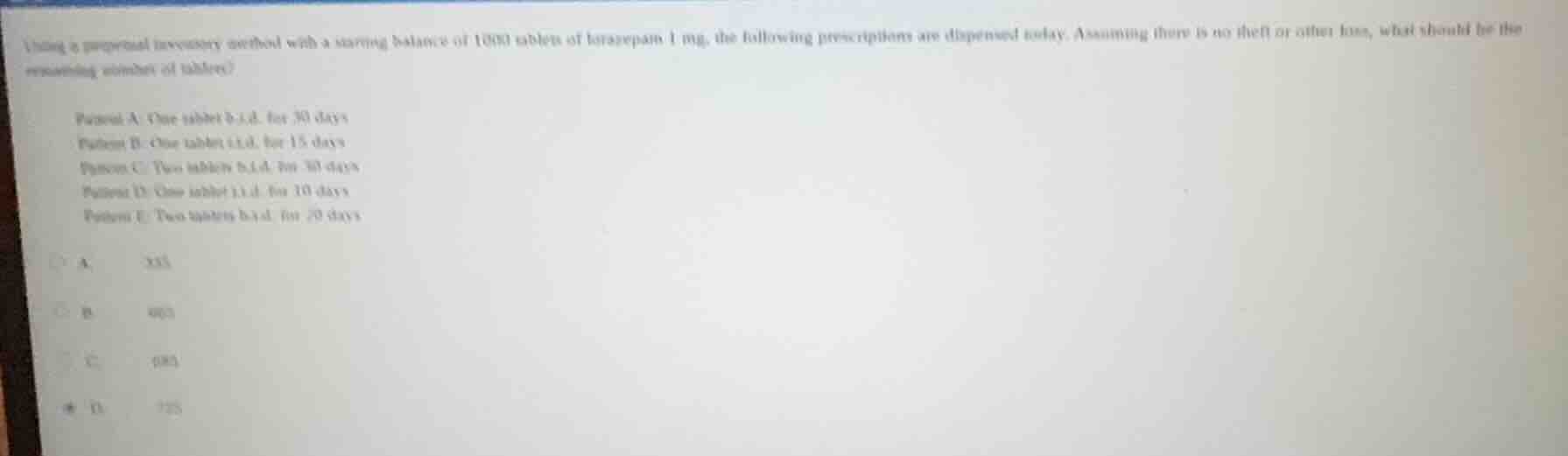 using a perpetual inventory method with a starting balance of 1000 tabl…
