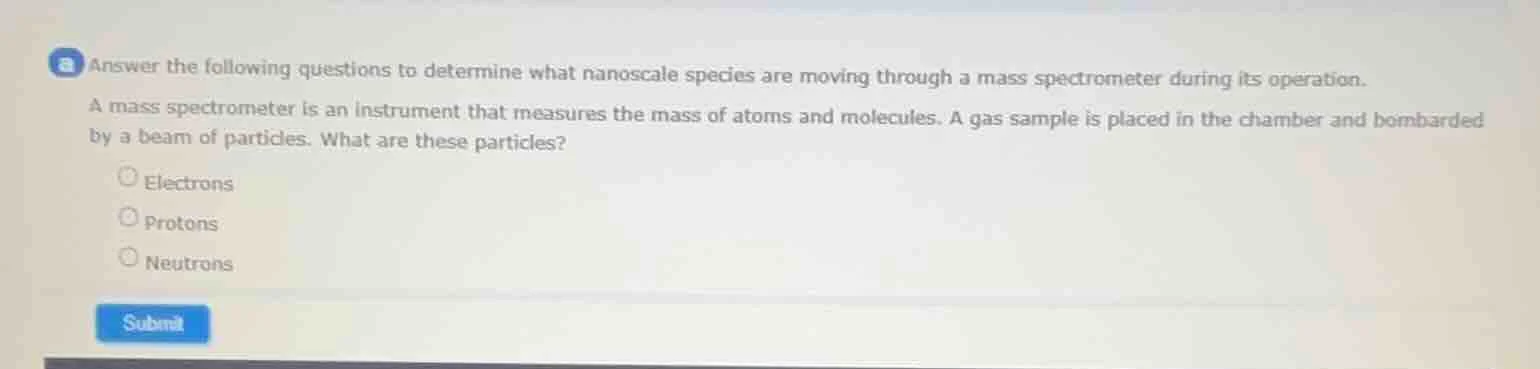 answer the following questions to determine what nanoscale species are …