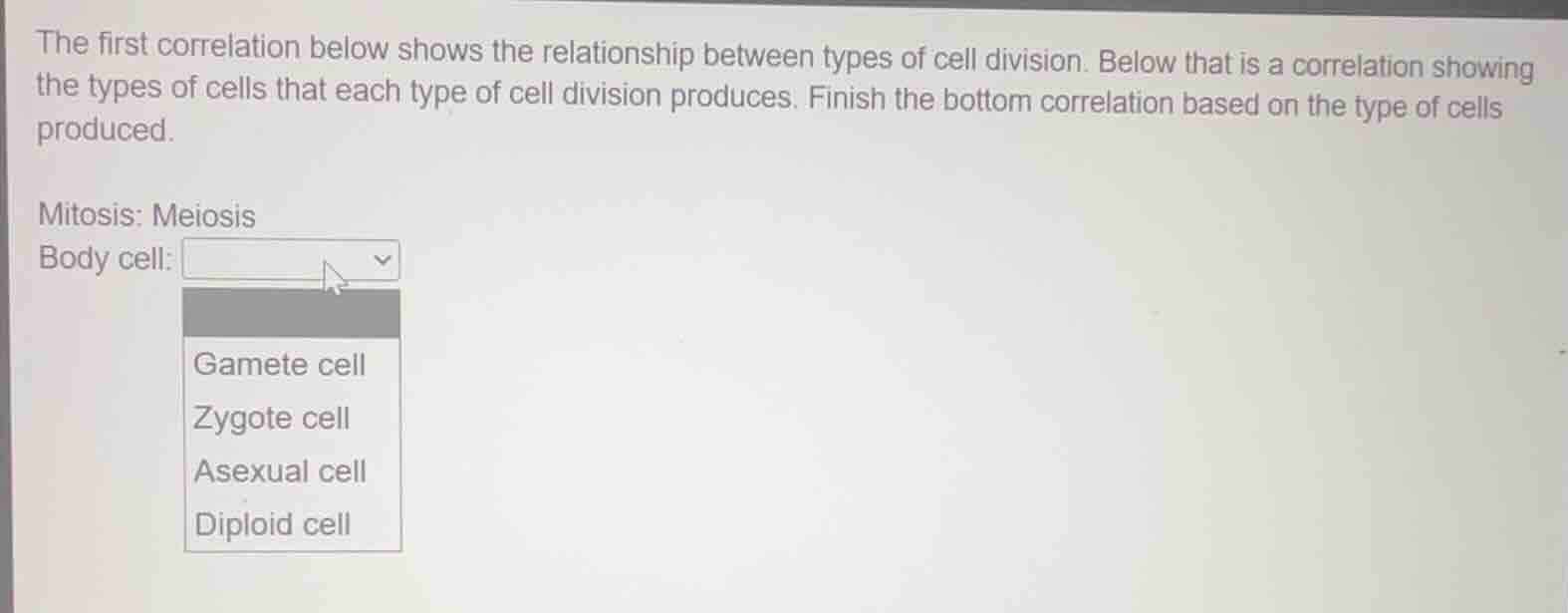 the first correlation below shows the relationship between types of cel…