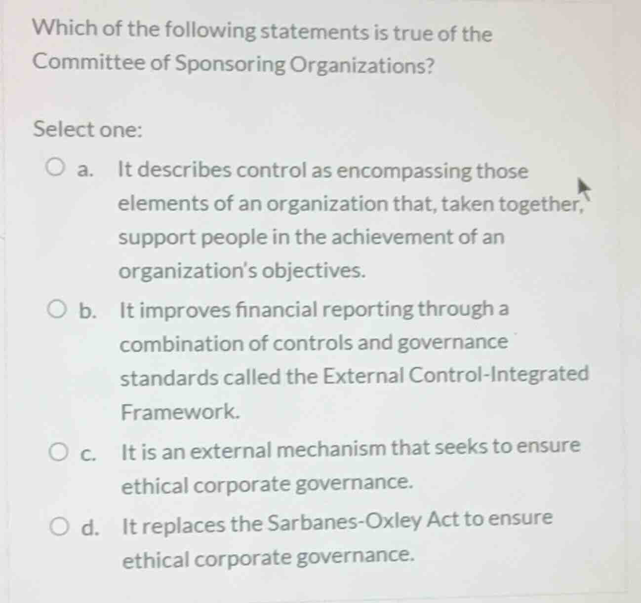 which of the following statements is true of the committee of sponsorin…