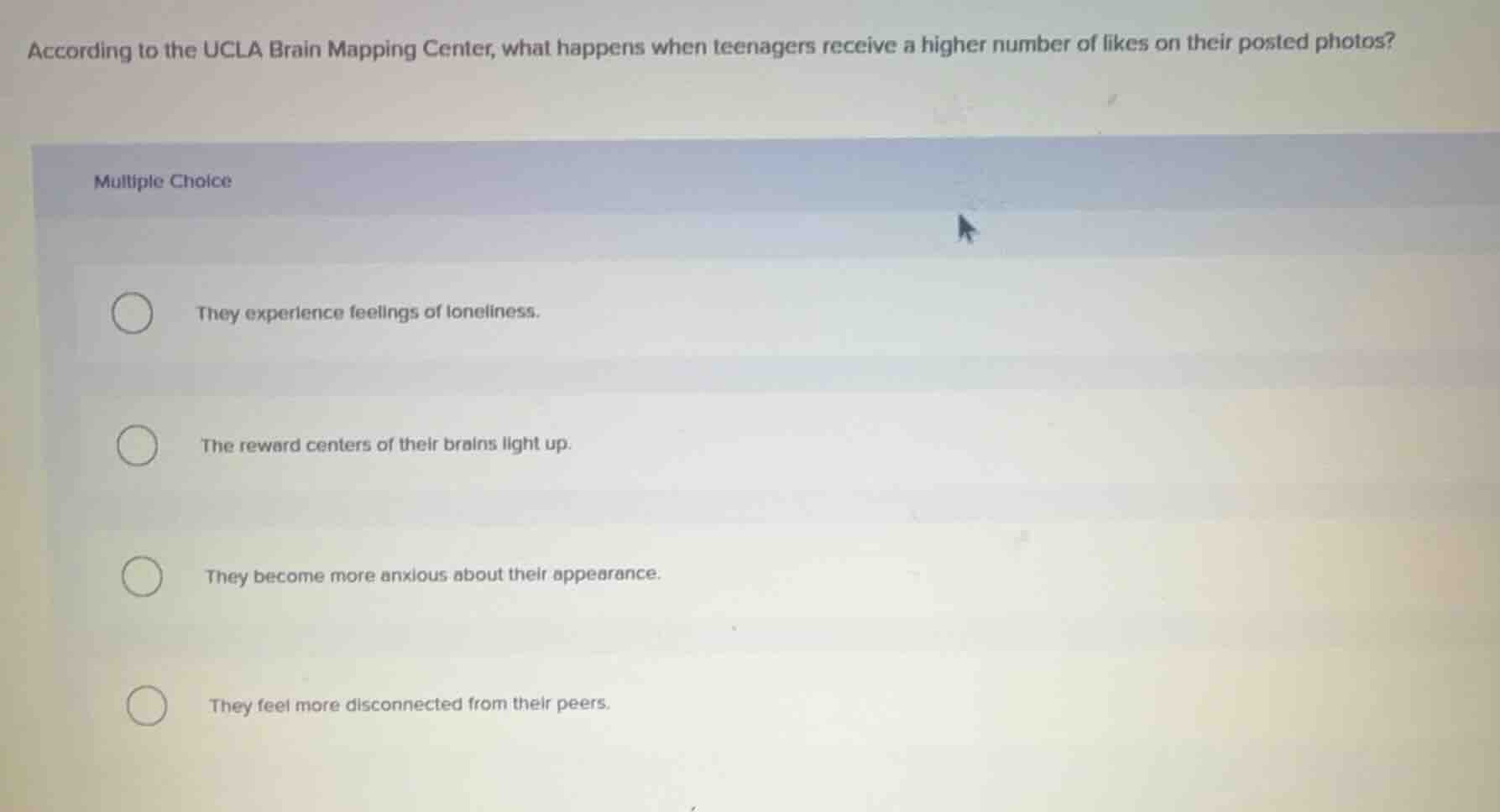 according to the ucla brain mapping center, what happens when teenagers…