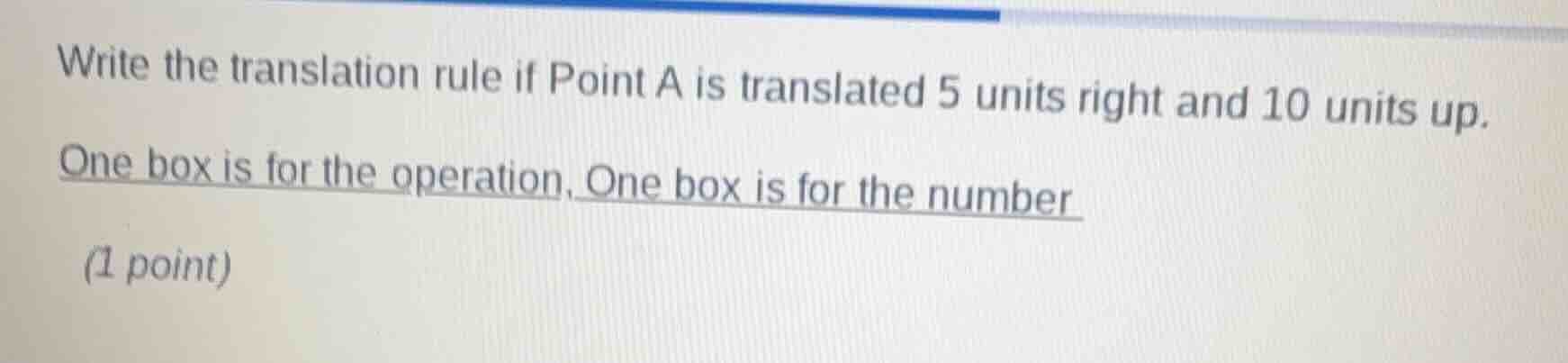 write the translation rule if point a is translated 5 units right and 1…