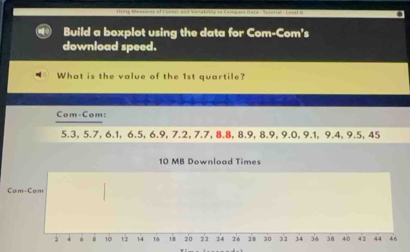 using measures of center and variability to compare data - tutorial - l…