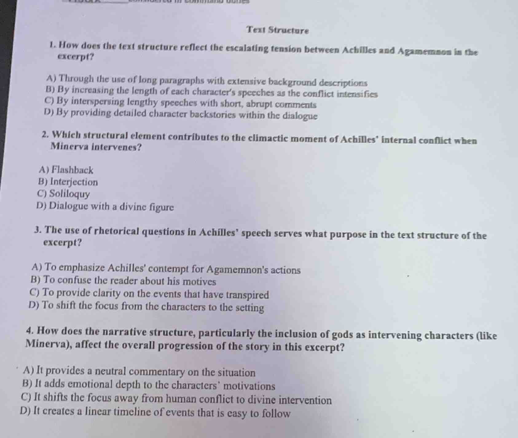 text structure 1. how does the text structure reflect the escalating te…