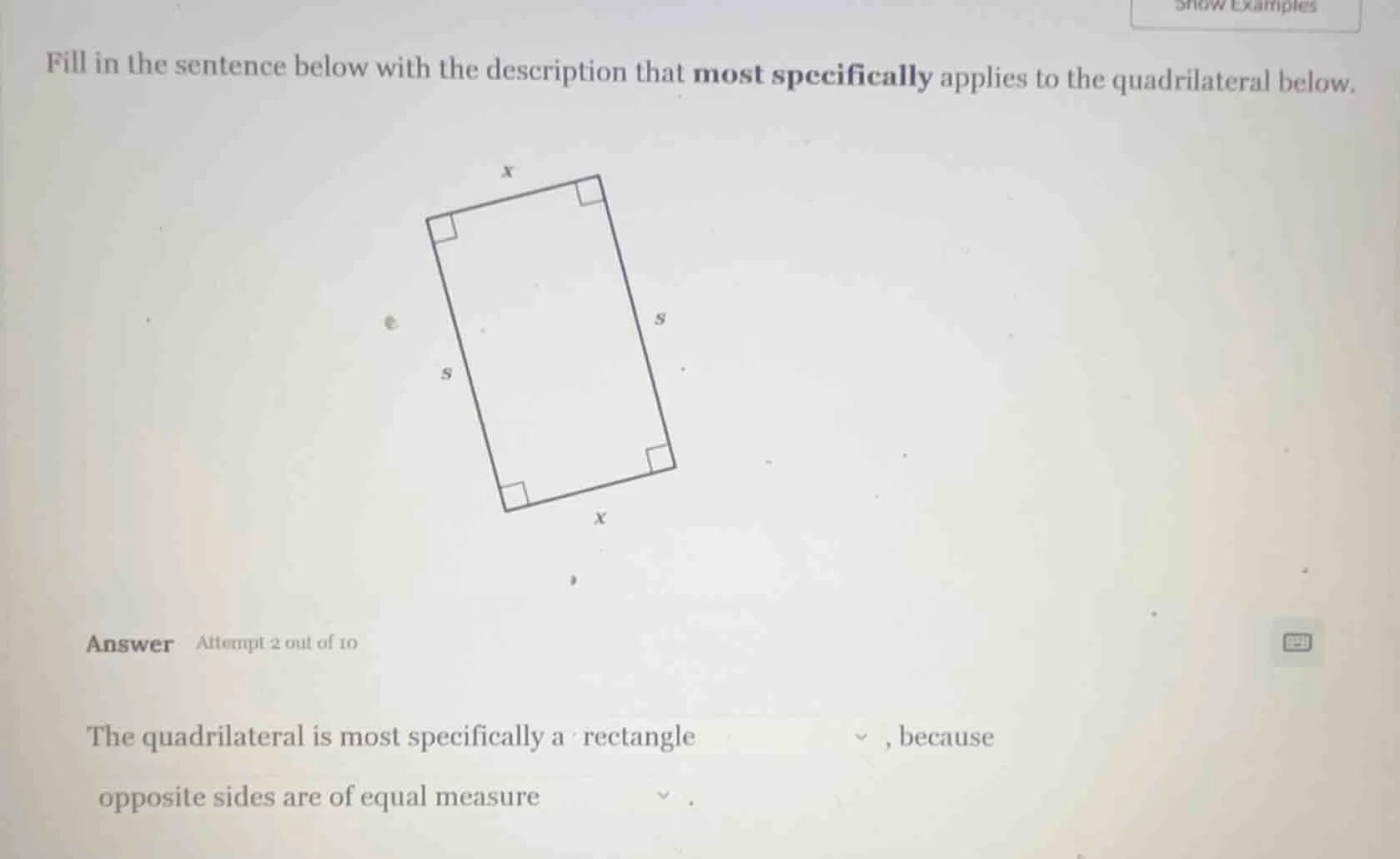 fill in the sentence below with the description that most specifically …