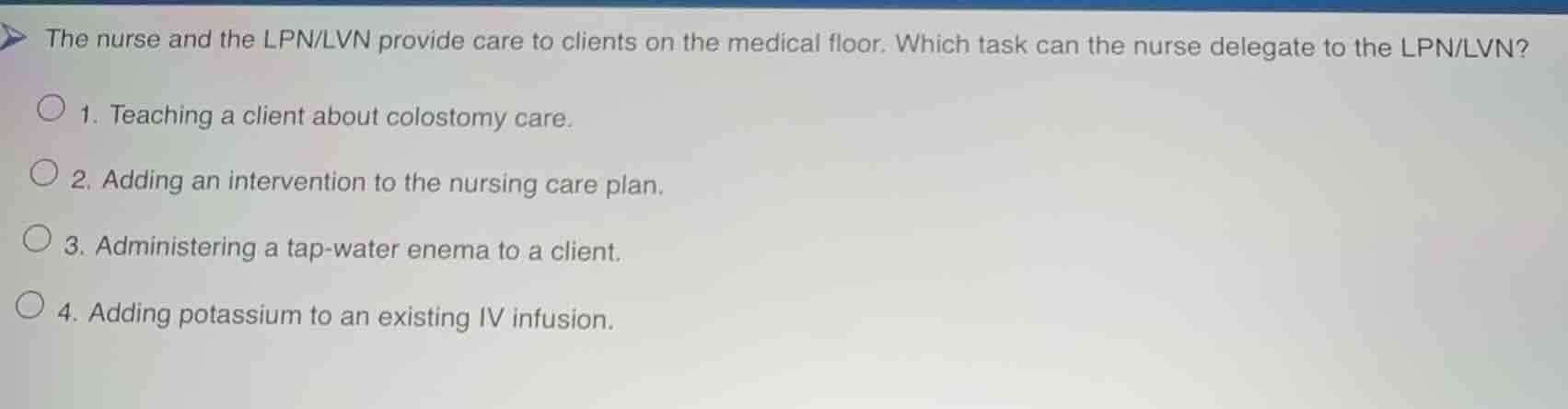 the nurse and the lpn/lvn provide care to clients on the medical floor.…