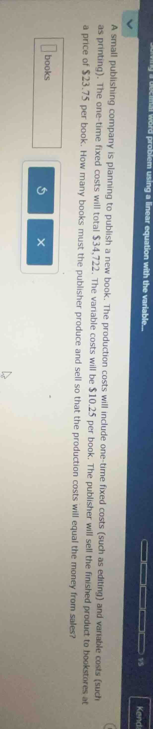 a small publishing company is planning to publish a new book. the produ…