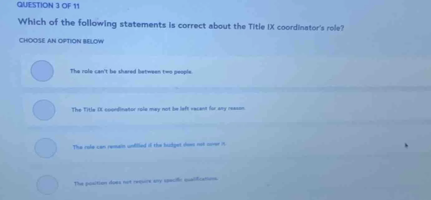 question 3 of 11 which of the following statements is correct about the…