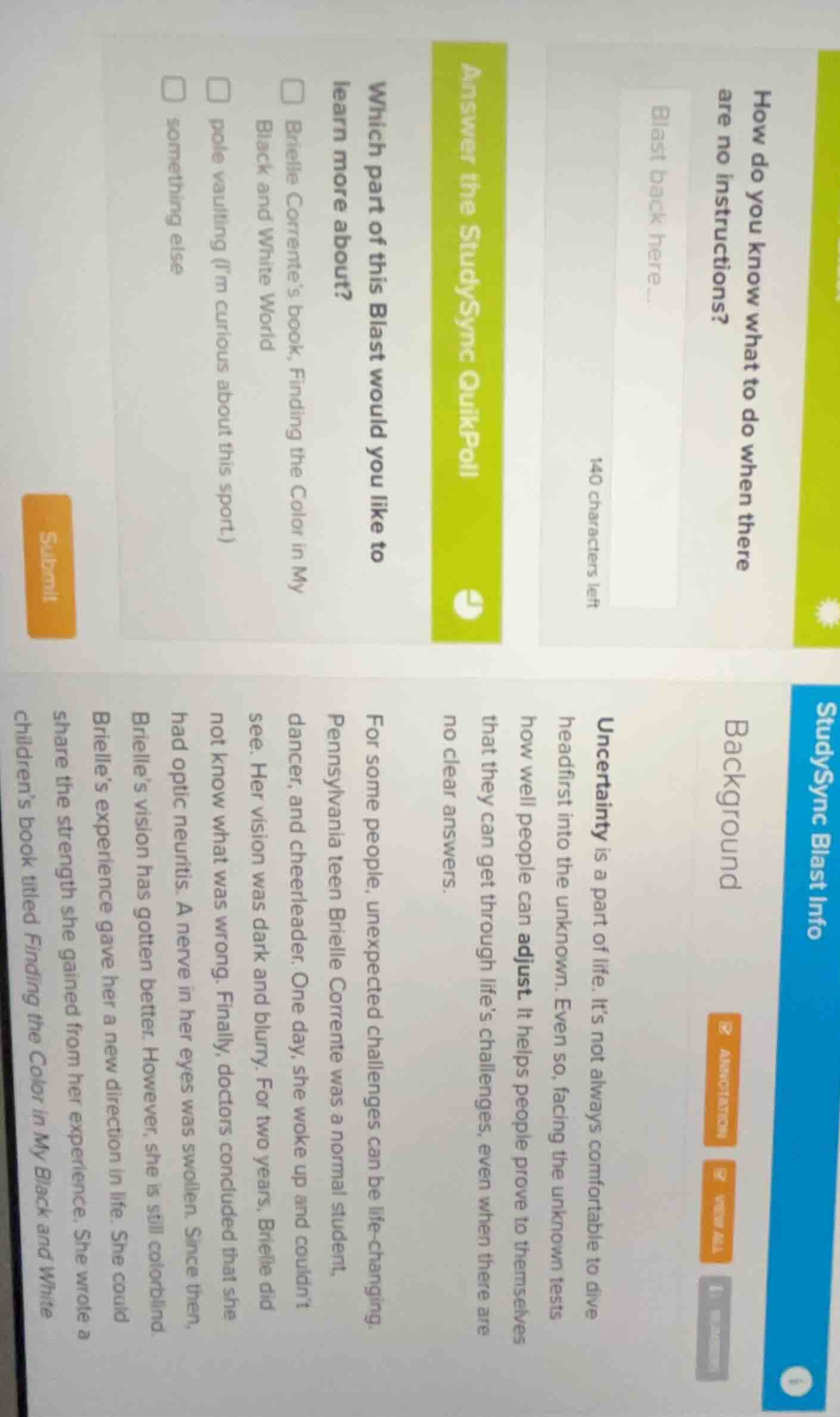 how do you know what to do when there are no instructions? blast back h…