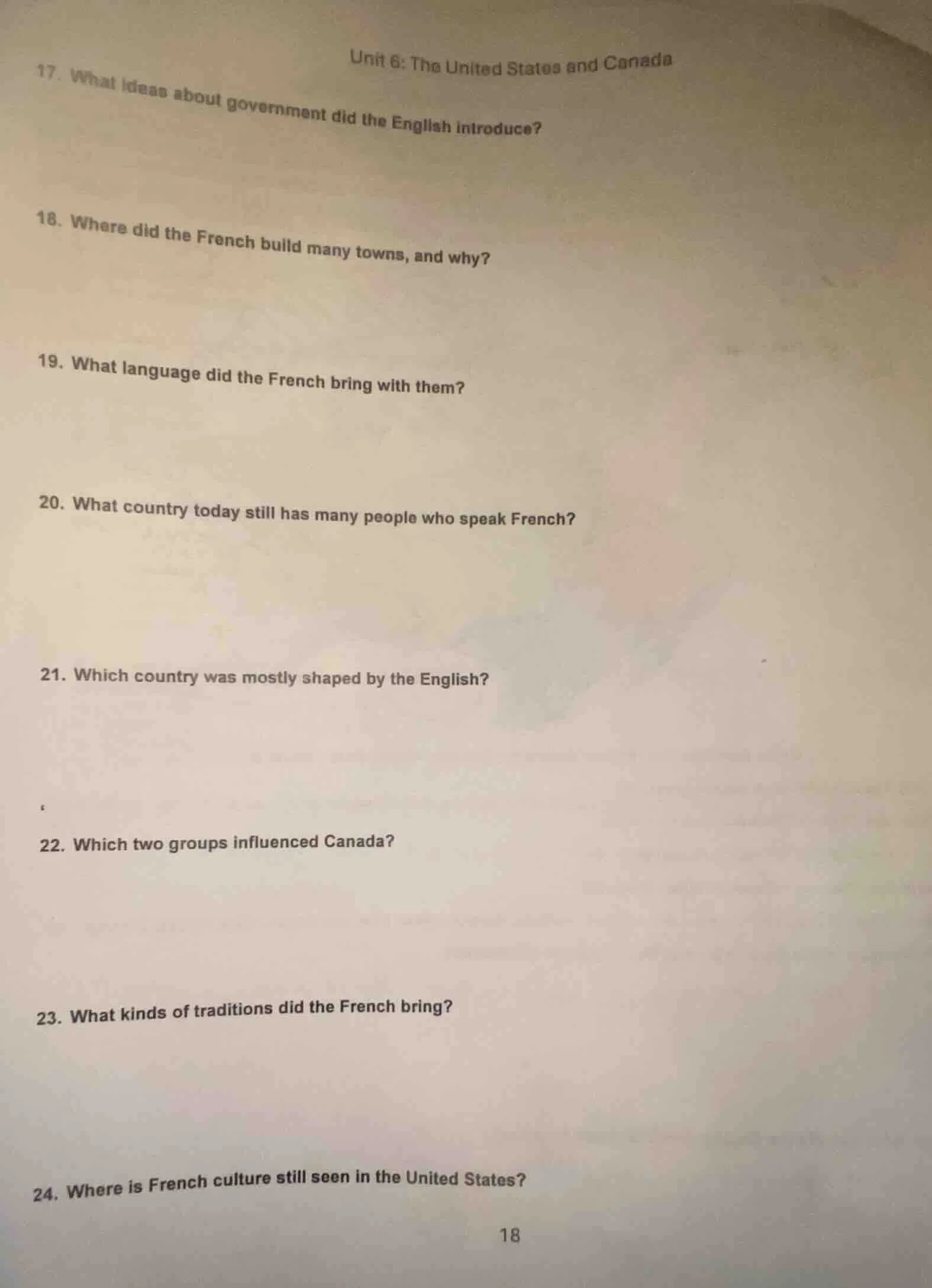 unit 6: the united states and canada 17. what ideas about government di…