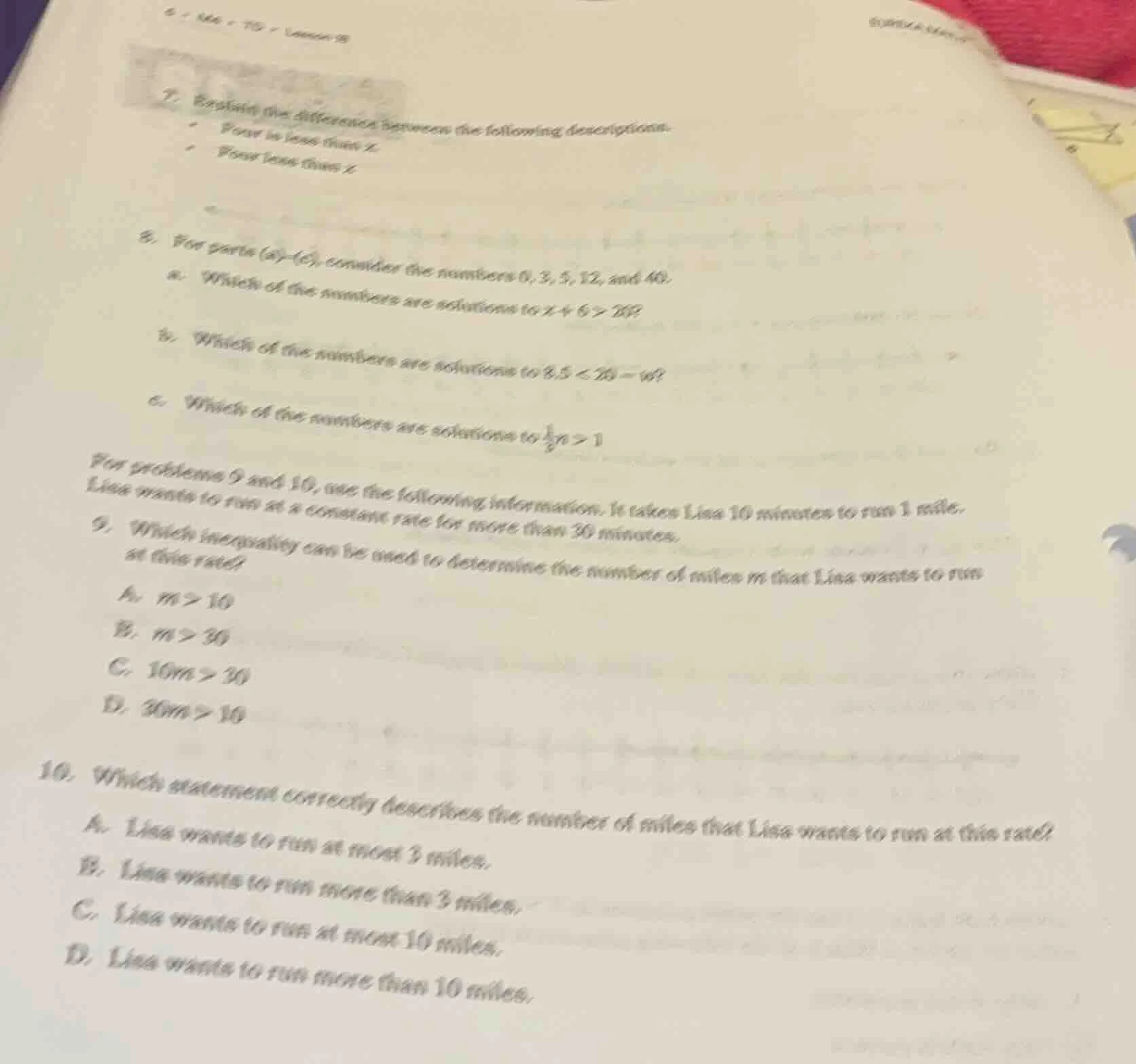 7. explain the difference between the following descriptions. - four is…