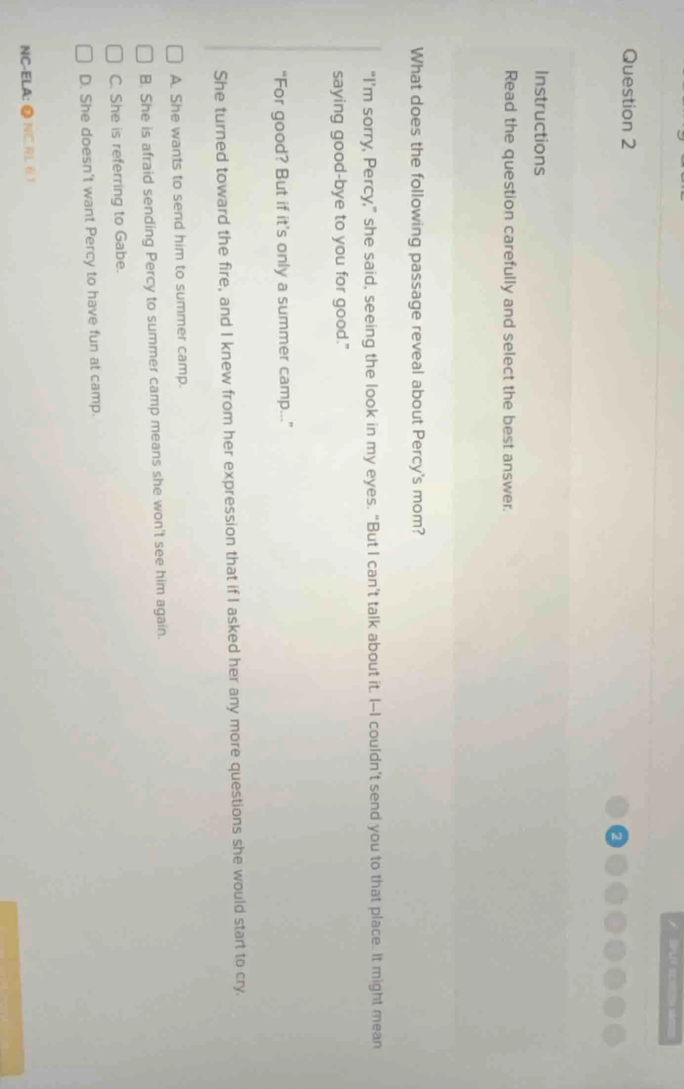 question 2 instructions read the question carefully and select the best…