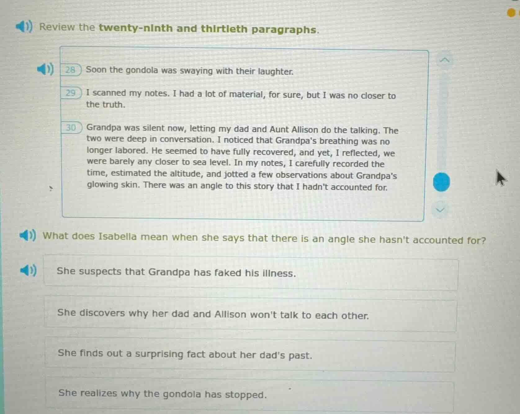 review the twenty - ninth and thirtieth paragraphs. 28 soon the gondola…