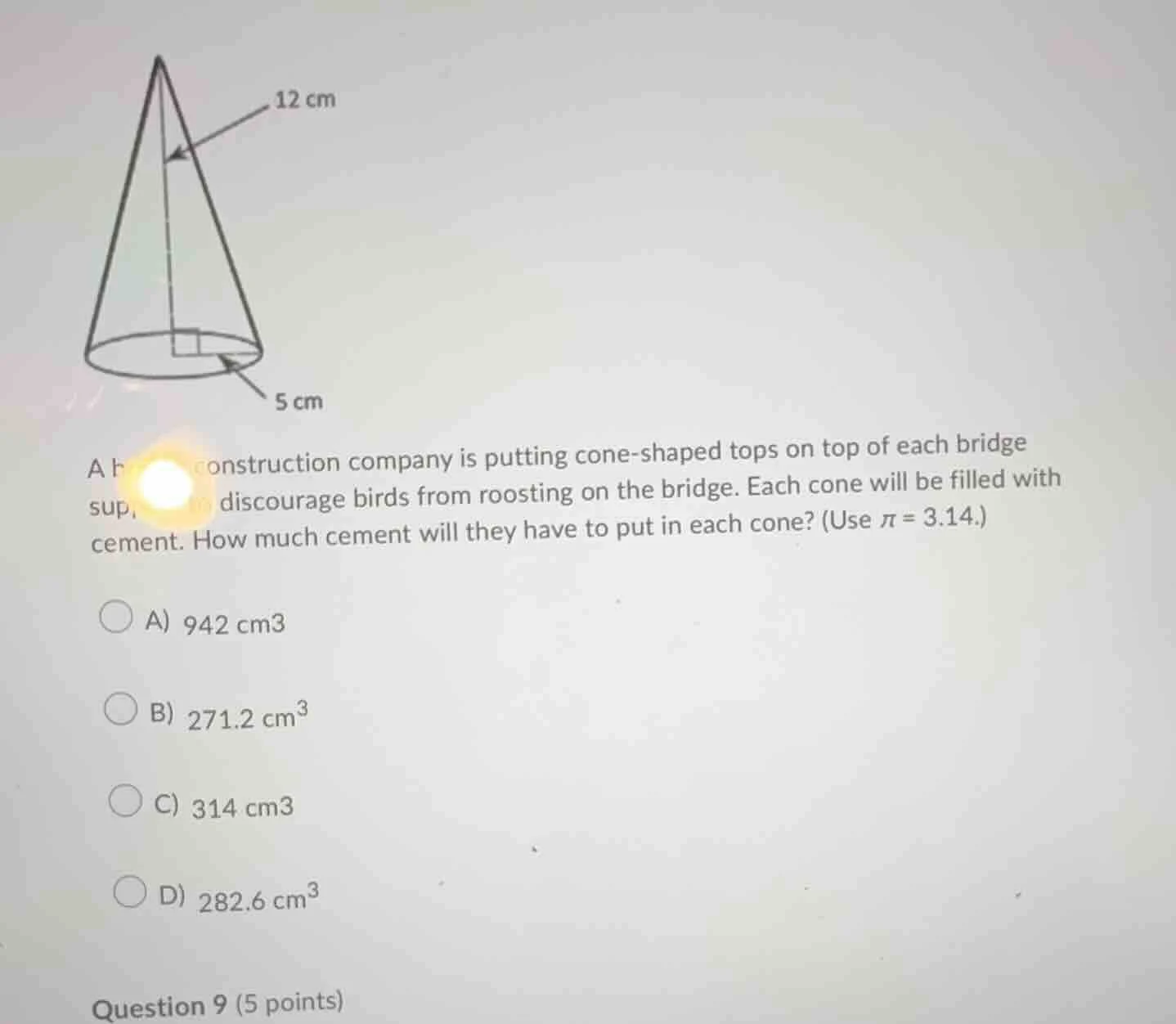 a construction company is putting cone - shaped tops on top of each bri…