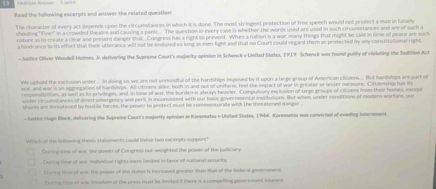 read the following excerpts and answer the related question: the charac…