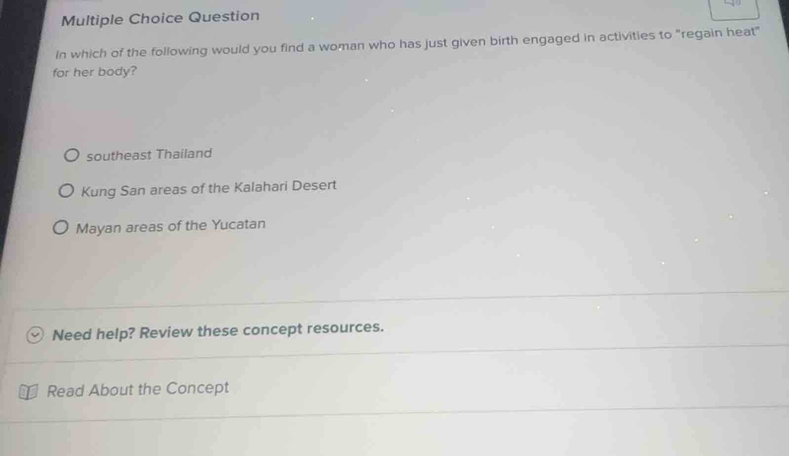 multiple choice question in which of the following would you find a wom…