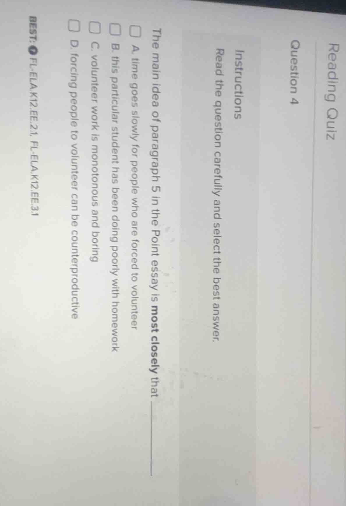 reading quiz question 4 instructions read the question carefully and se…