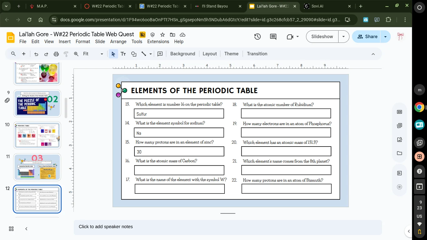 elements of the periodic table 13. which element is number 16 on the pe…