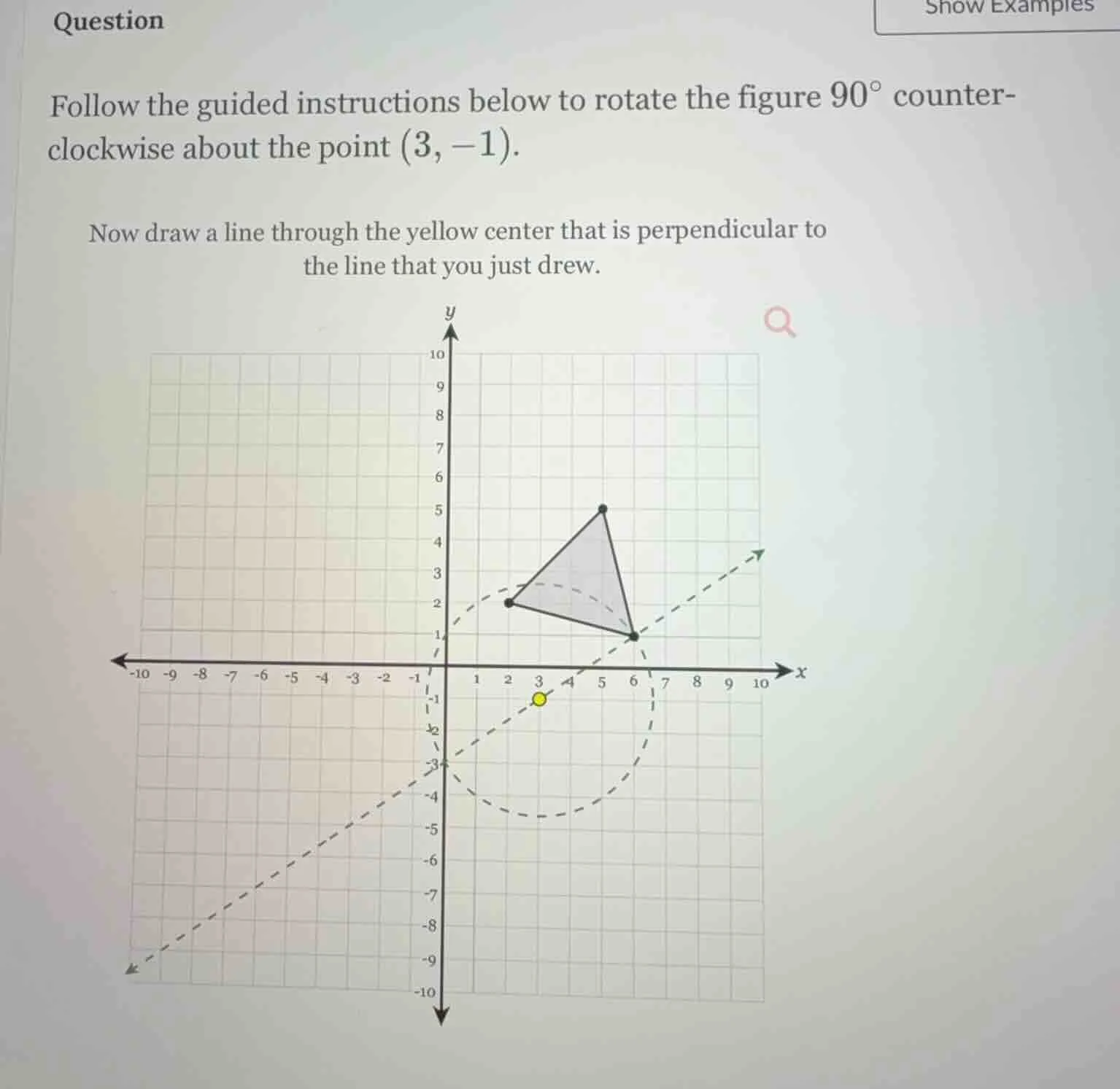 question follow the guided instructions below to rotate the figure $90^…