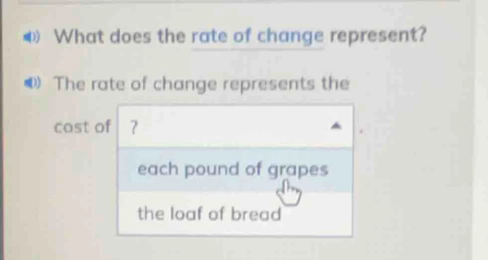 what does the rate of change represent? the rate of change represents t…