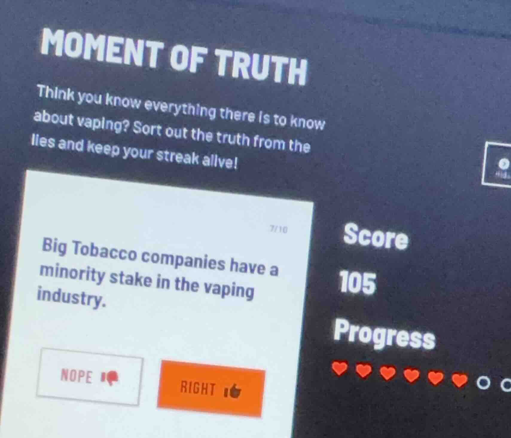 moment of truth think you know everything there is to know about vaping…