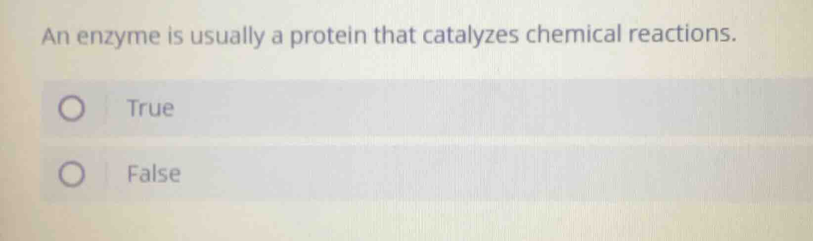 an enzyme is usually a protein that catalyzes chemical reactions. true …