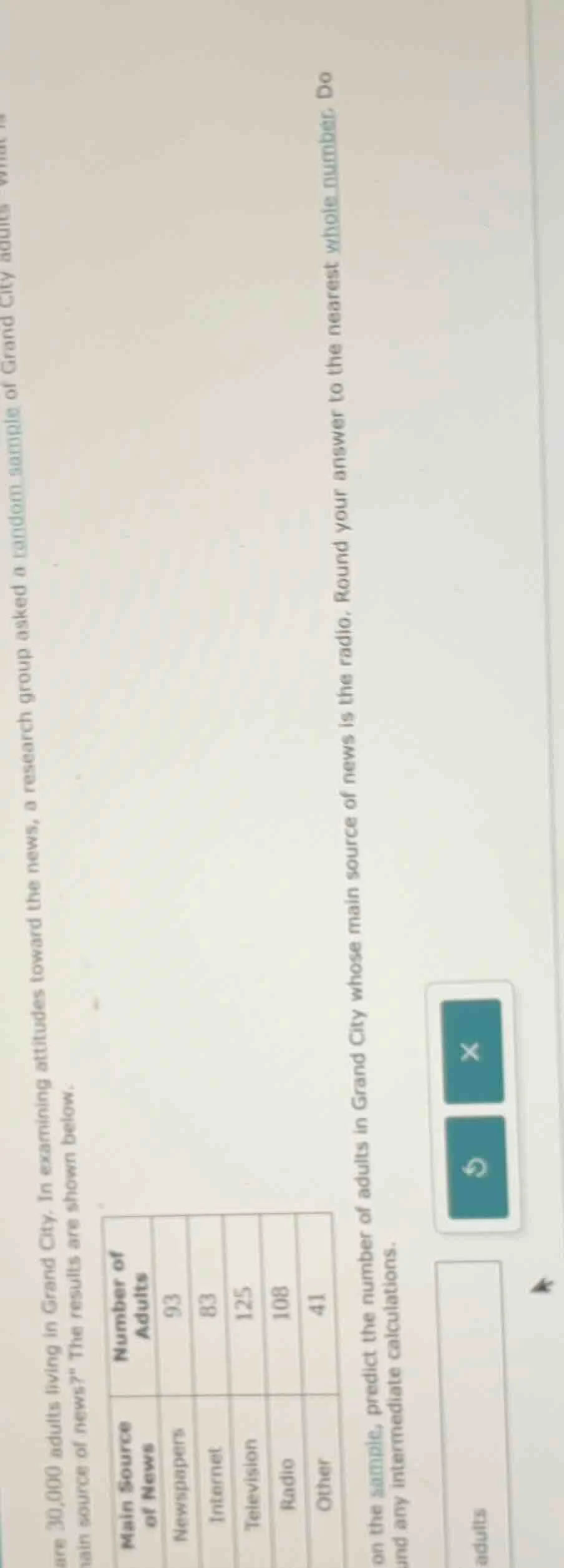 are 30,000 adults living in grand city. in examining attitudes toward t…