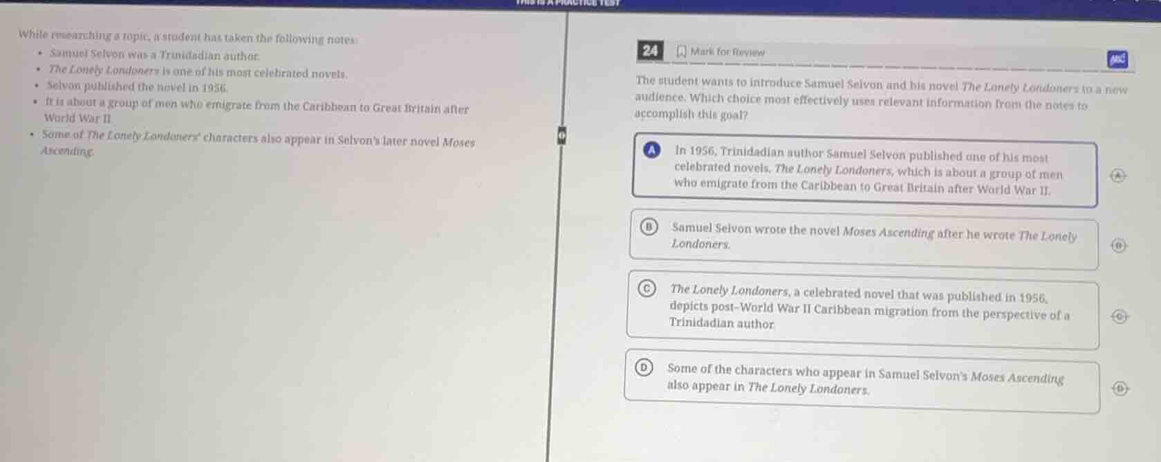 while researching a topic, a student has taken the following notes: - s…