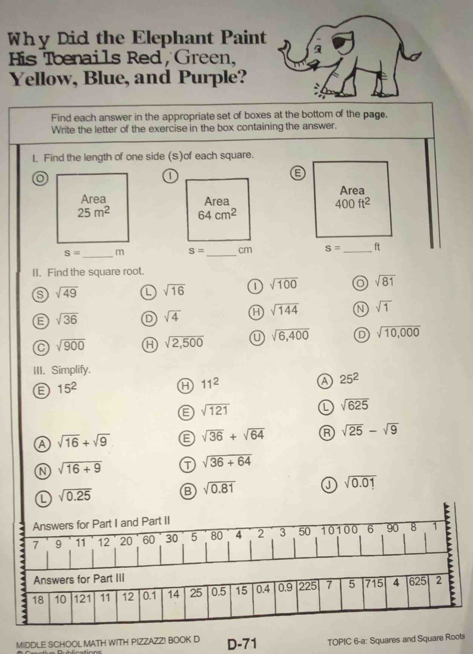 why did the elephant paint his toenails red, green, yellow, blue, and p…