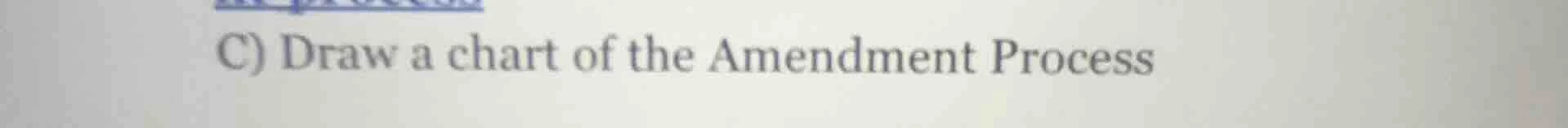 c) draw a chart of the amendment process