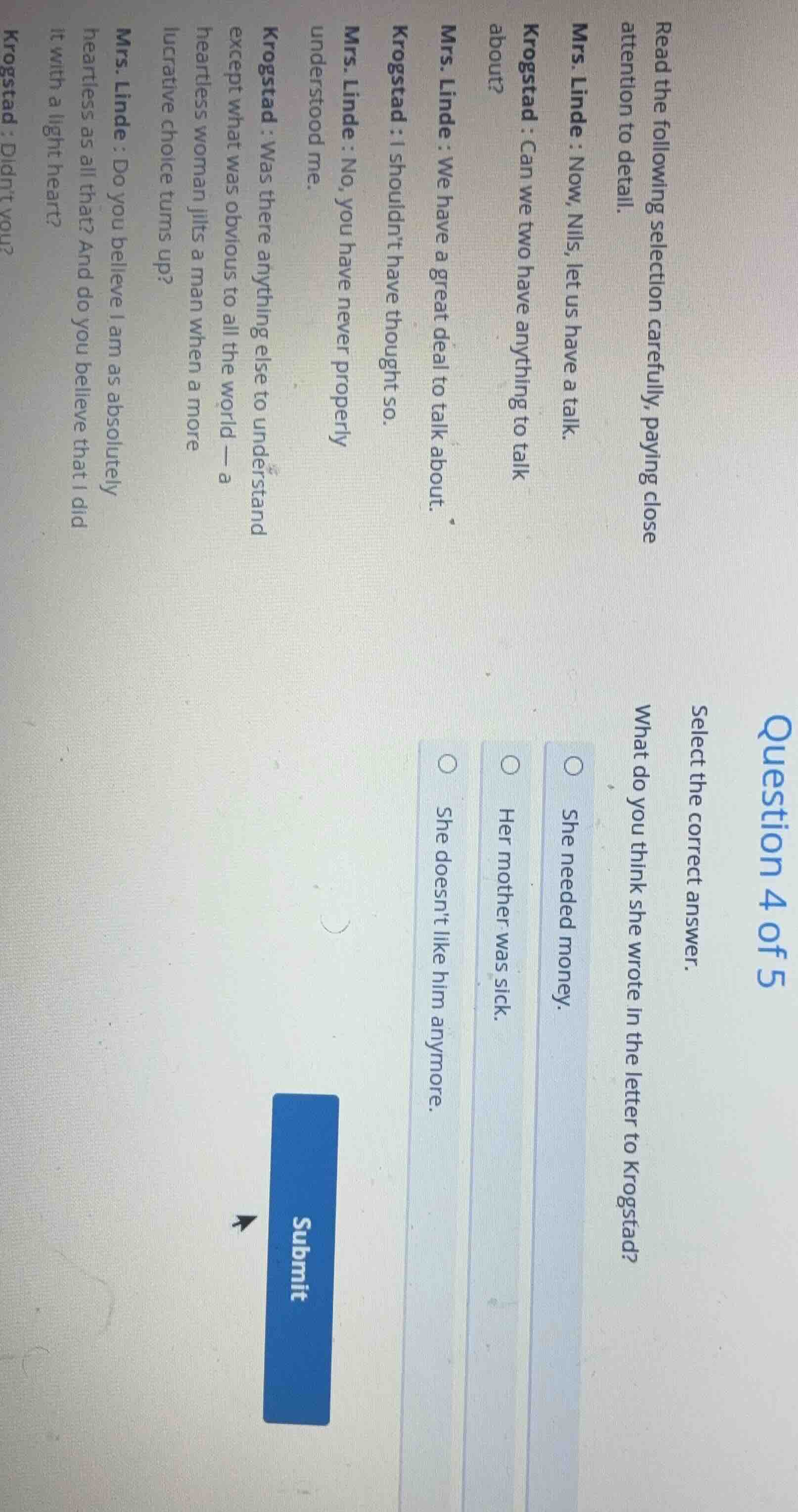 read the following selection carefully, paying close attention to detai…