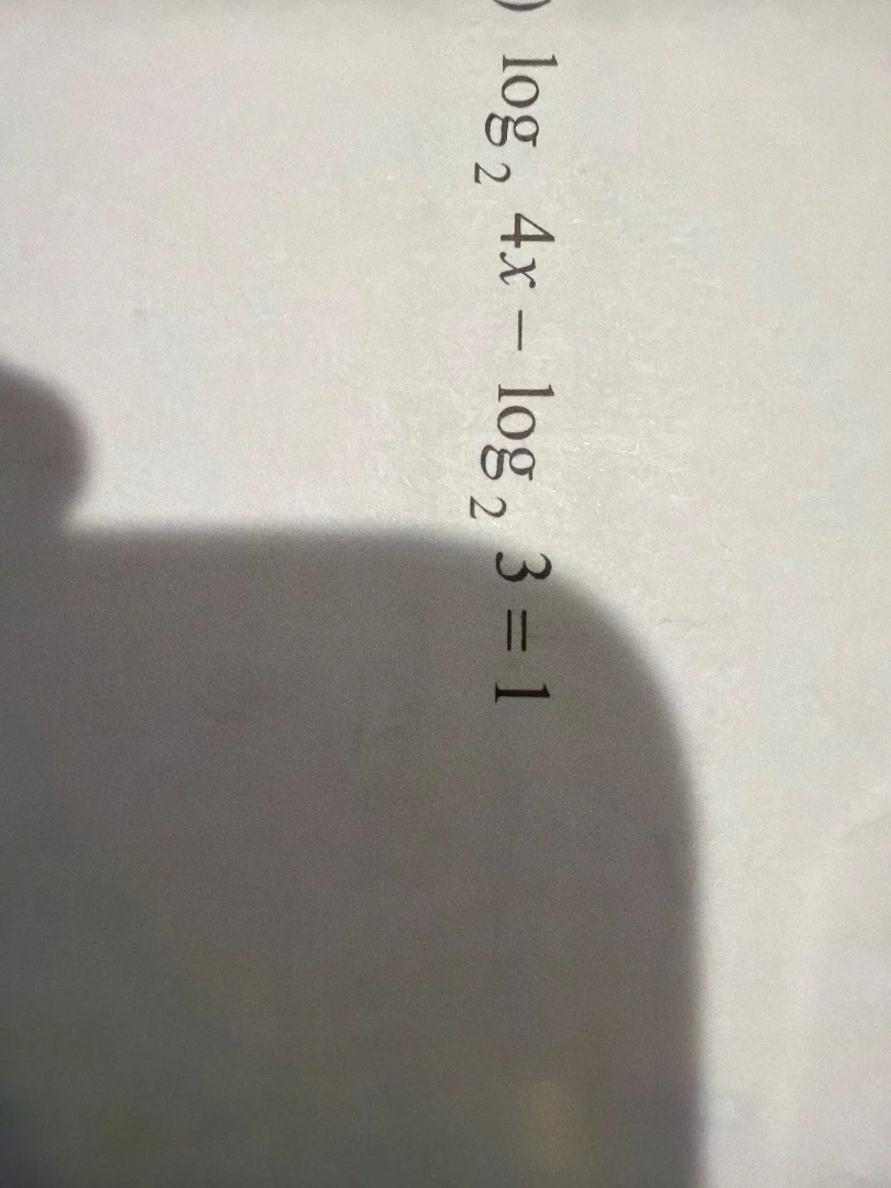 log₂4x - log₂3 = 1