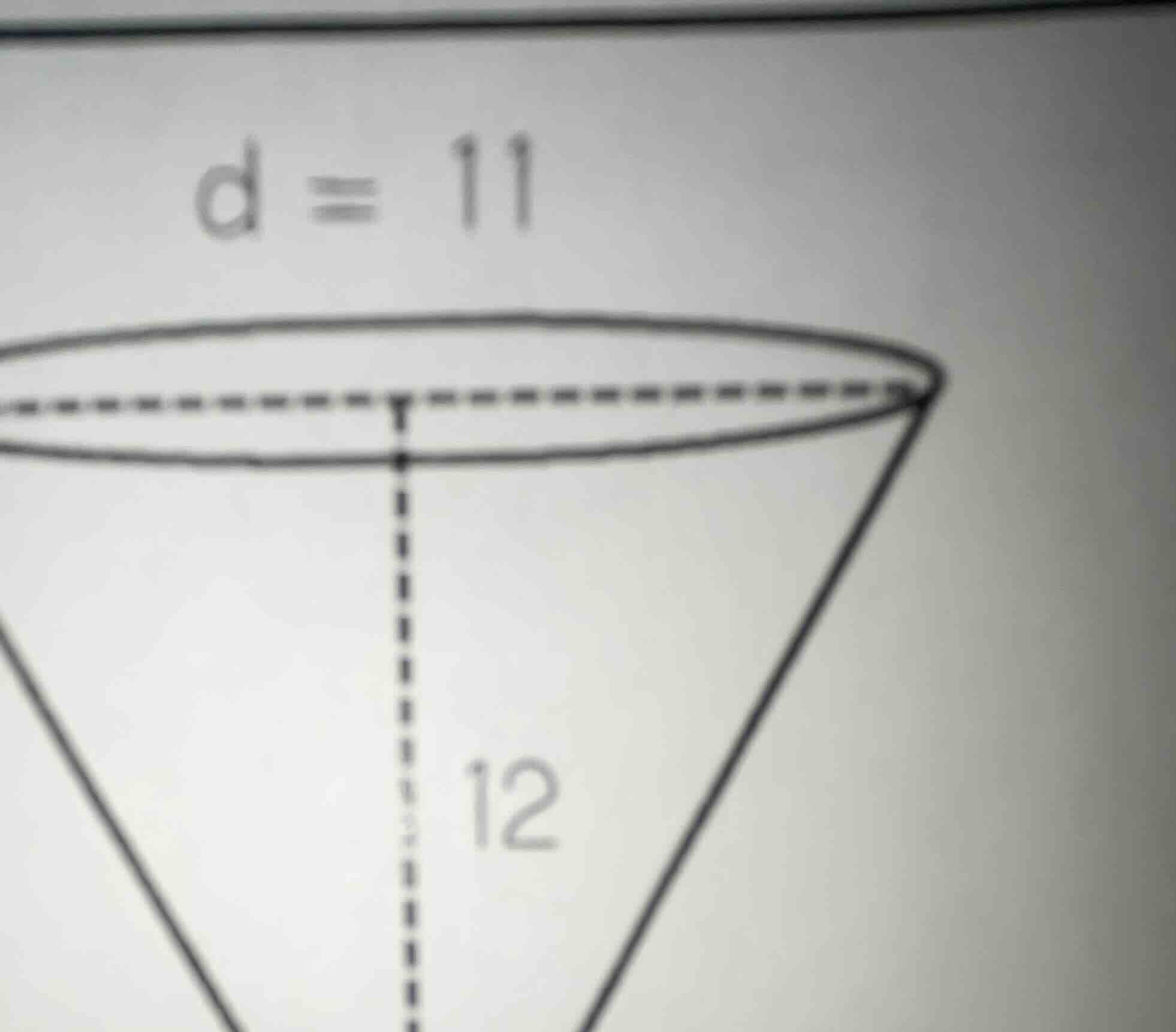 d = 11, 12 (related to a cone diagram)