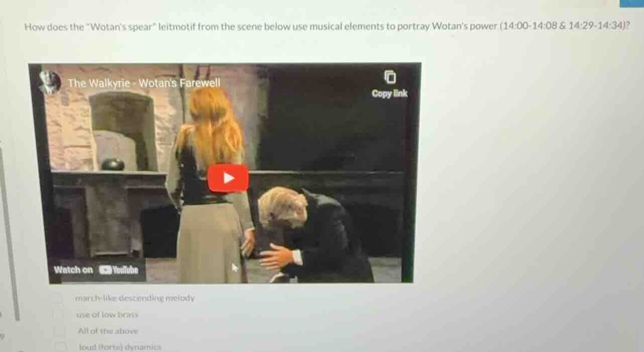 how does the \wotans spear\ leitmotif from the scene below use musical …