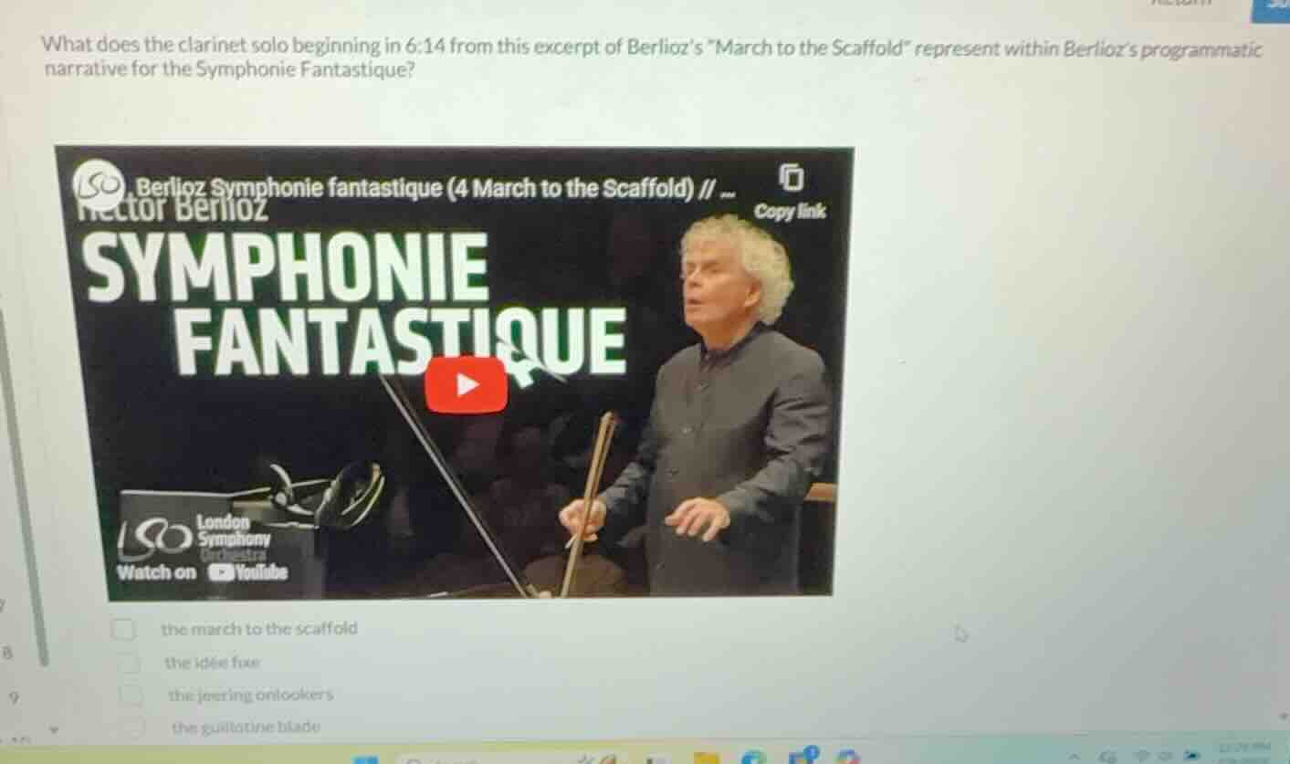 what does the clarinet solo beginning in 6:14 from this excerpt of berl…