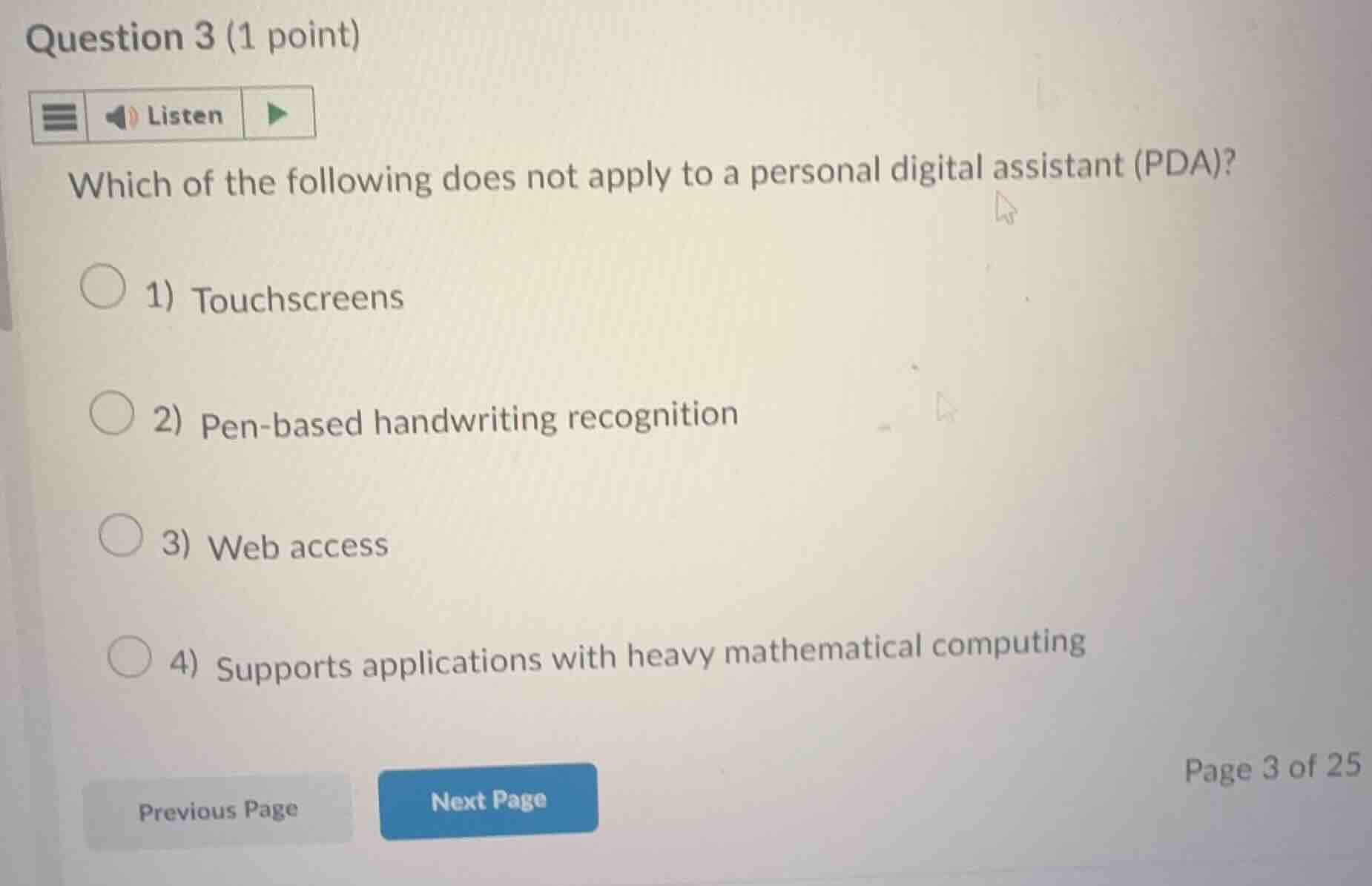 question 3 (1 point) which of the following does not apply to a persona…