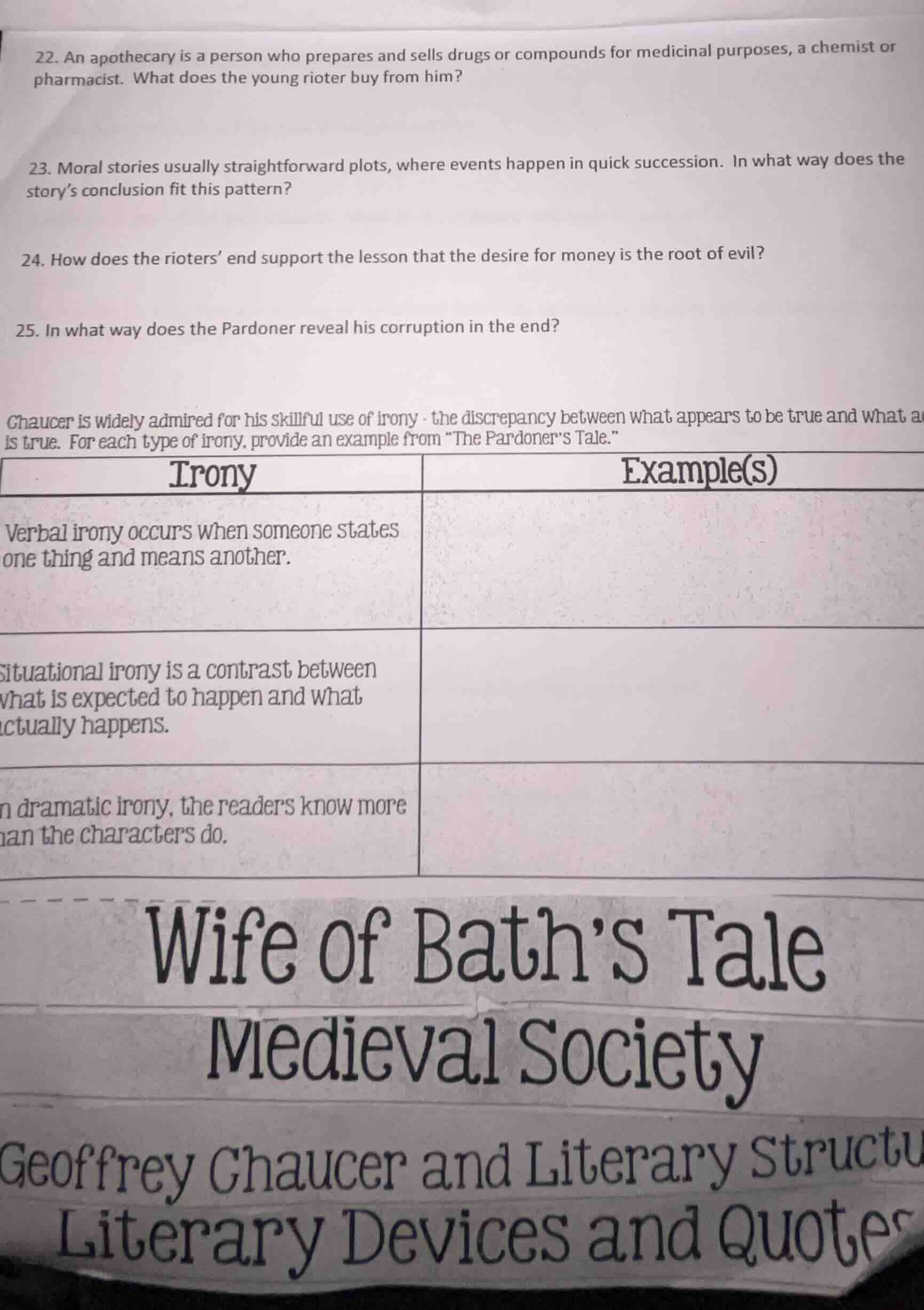 22. an apothecary is a person who prepares and sells drugs or compounds…