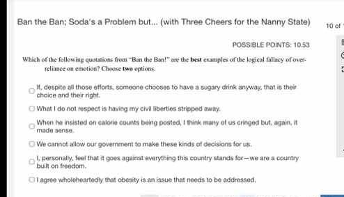 ban the ban; sodas a problem but... (with three cheers for the nanny st…