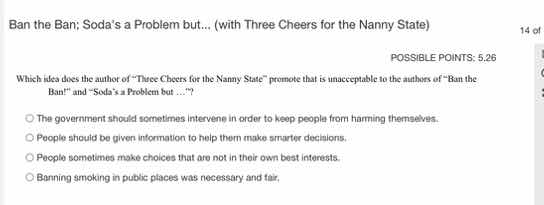 ban the ban; sodas a problem but... (with three cheers for the nanny st…