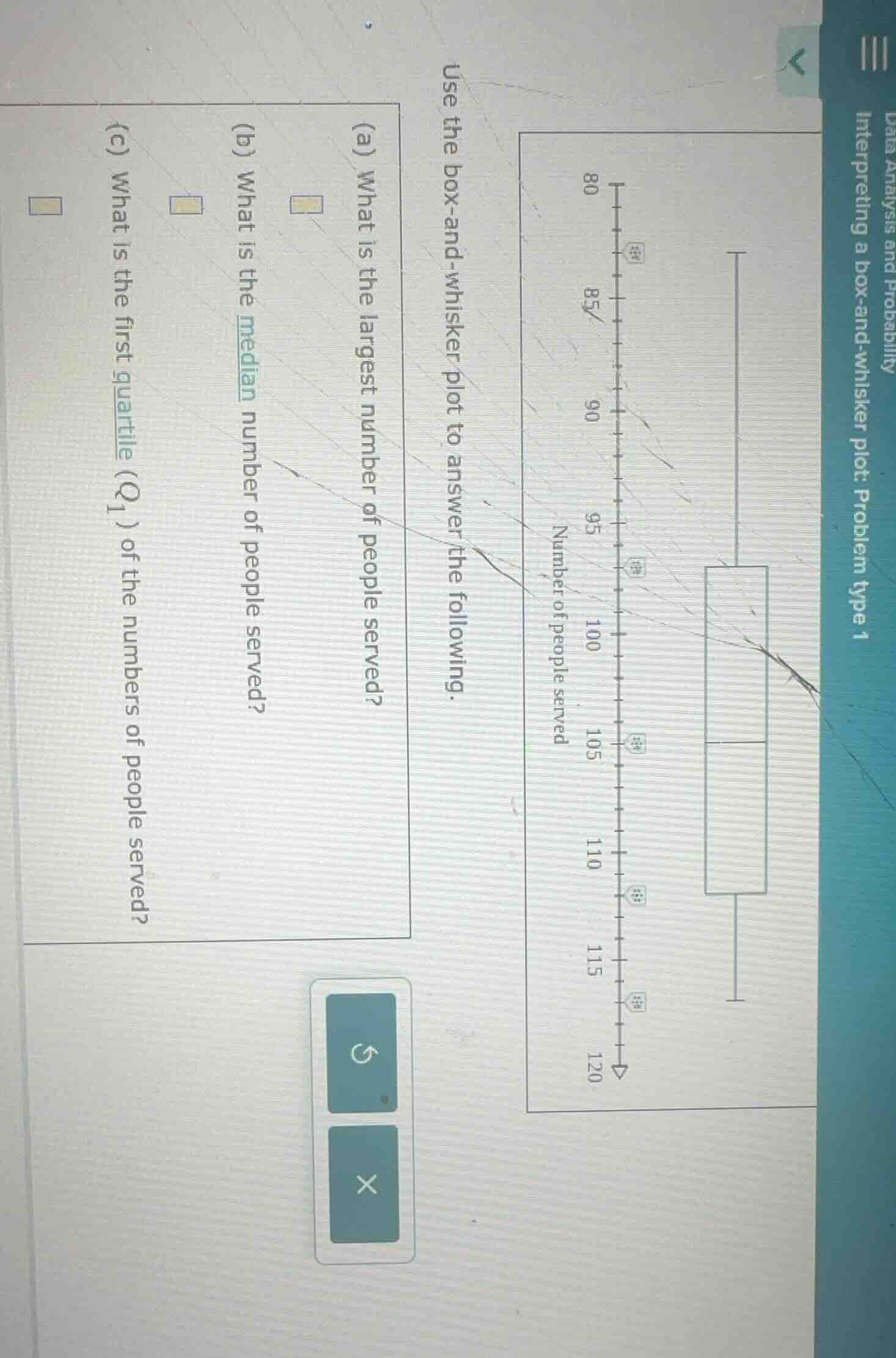 use the box - and - whisker plot to answer the following. (a) what is t…