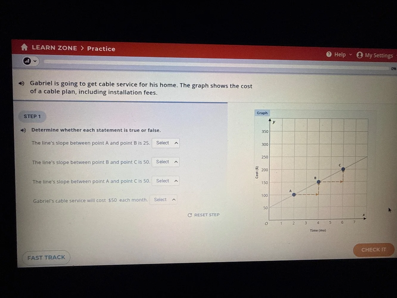 gabriel is going to get cable service for his home. the graph shows the…