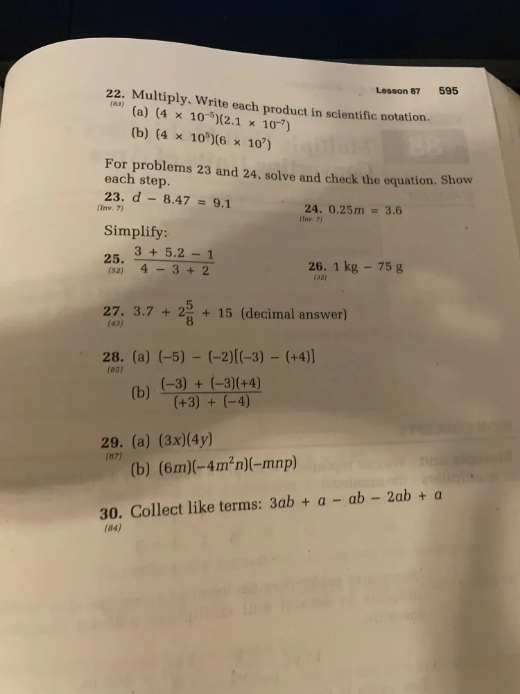 22. multiply. write each product in scientific notation. (a) $(4 \\time…