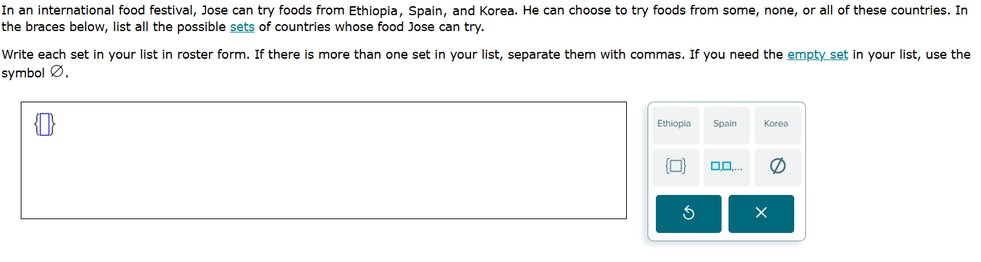 in an international food festival, jose can try foods from ethiopia, sp…